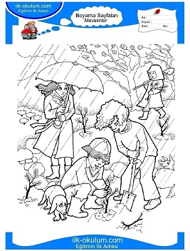 Çocuklar İçin ilkbahar Boyama Sayfaları 